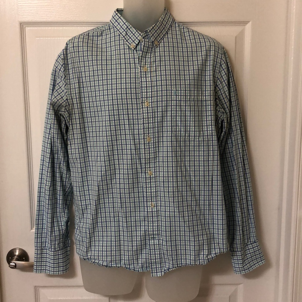 Izod Men’s Button Up - Slim Fit Large